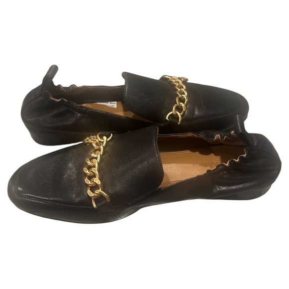 Tory Burch Black and Gold Slip-On Loafers - Picture 5 of 9